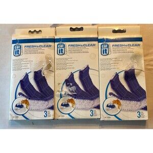 Lot of 3 boxes Cat It-Fresh & Clear Replacement 3 Purifying Filters per box